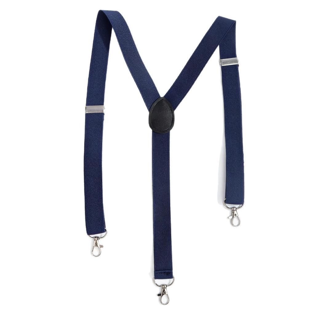 Men's Multi-Color Elastic Suspenders with 3 Clips - Ideal for Suits and Work Pants