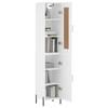 VidaXL Buffet haut Blanc 34,5x34x180 cm Bois d'ingénierie 3200137