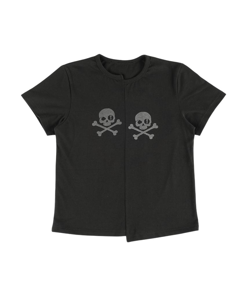 Ialtial Two Skull T-Shirt Black