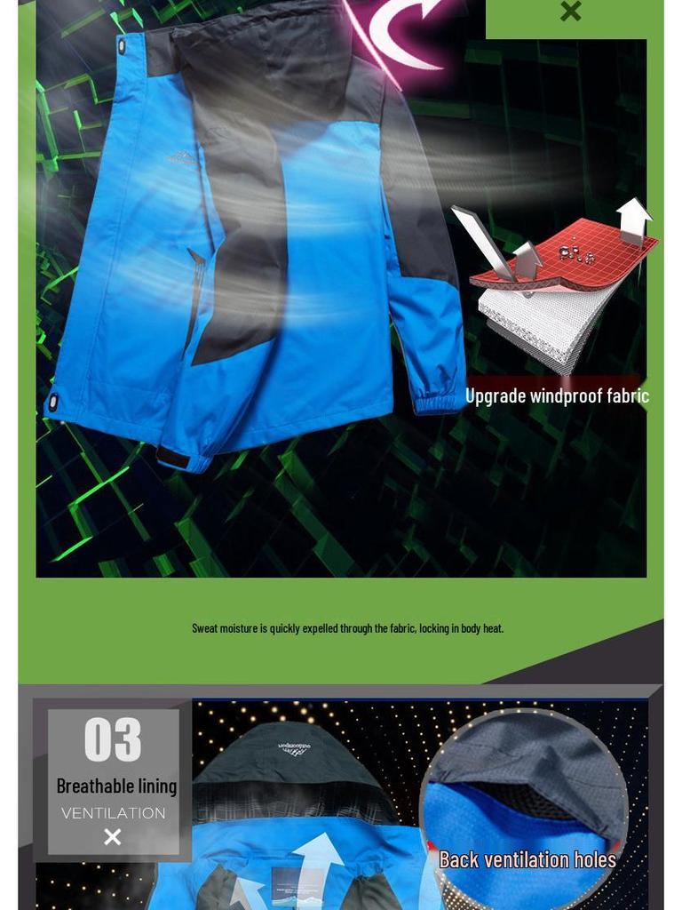 Unisex Outdoor Windproof Jacket - Single Layer, Lightweight, Waterproof Sportswear for Couples
