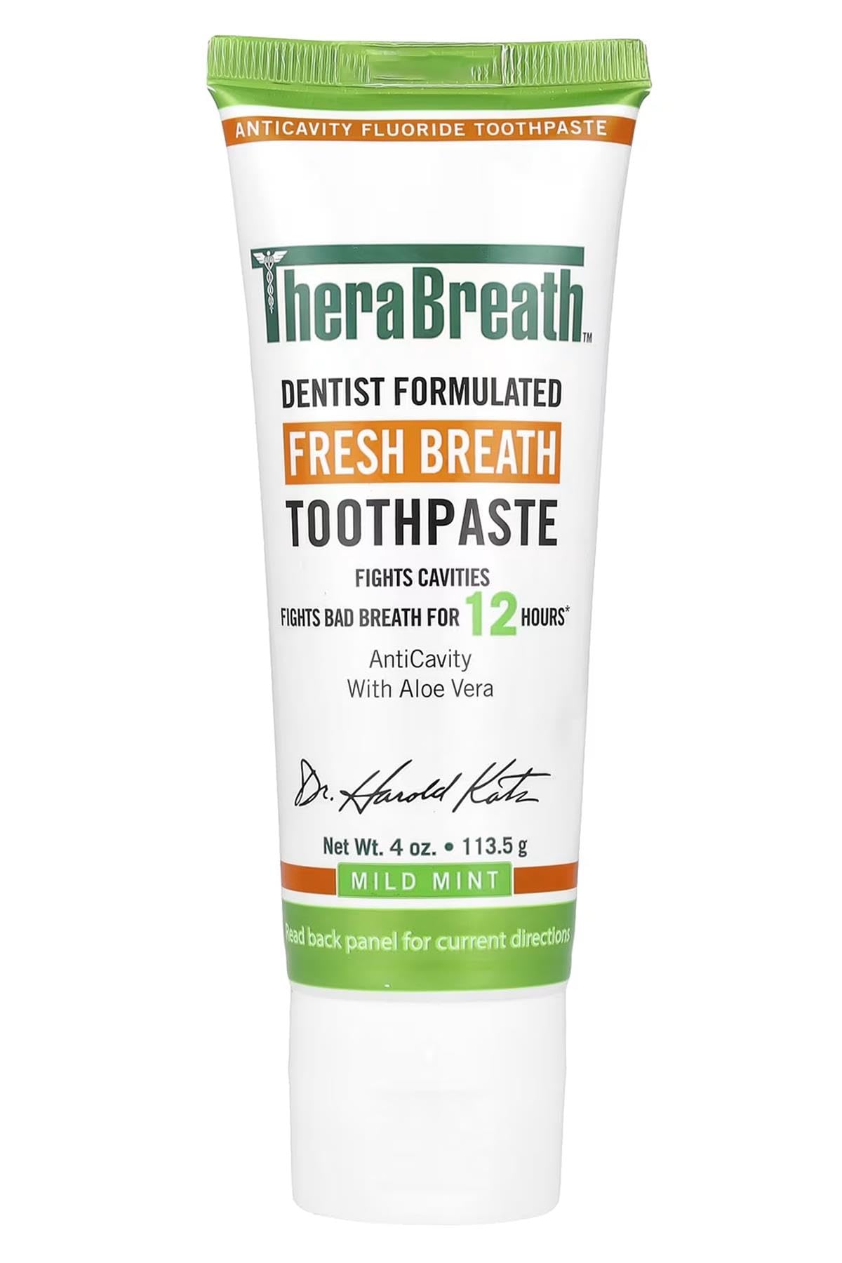 

Therabreath Oxygenating Fluoride Toothpaste With Aloe Vera, 4 oz