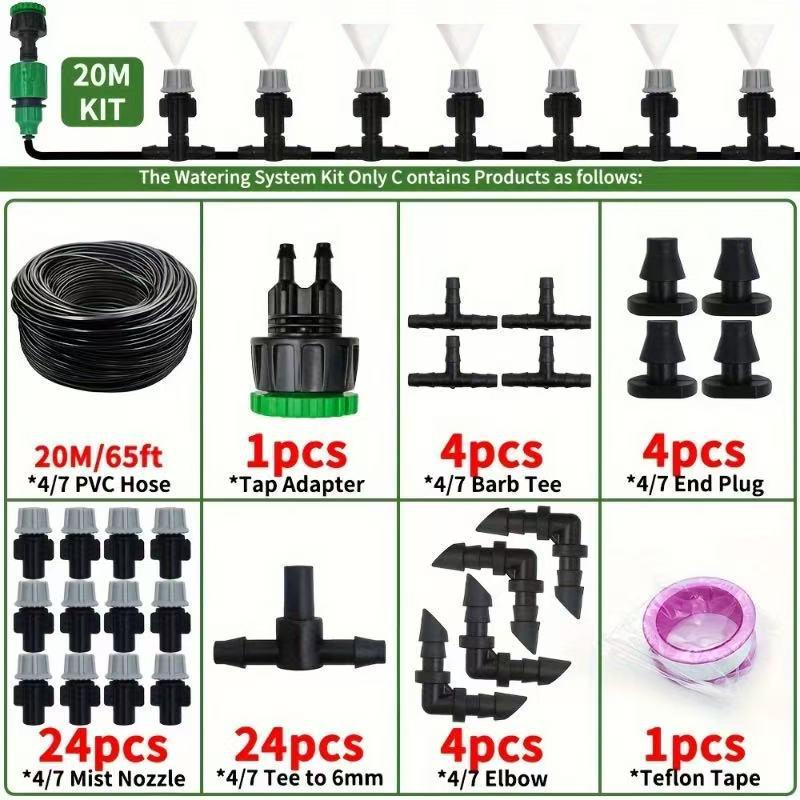 Adjustable Garden Sprinkler & Drip Irrigation System