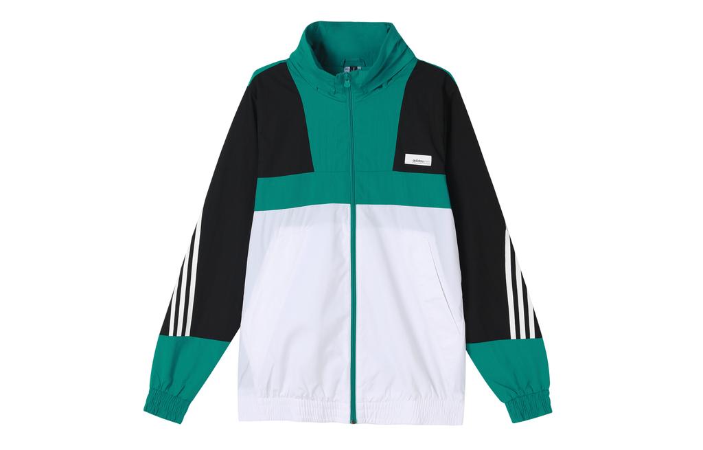 Adidas Neo Jackets Men's White Green Multicolor Hooded Moderate Workwear GE5499