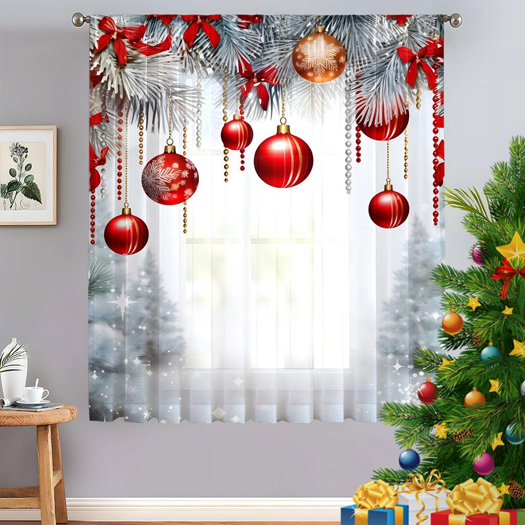Diamond Digital Printing Christmas Curtains European And American Christmas Blackout Window Screens
