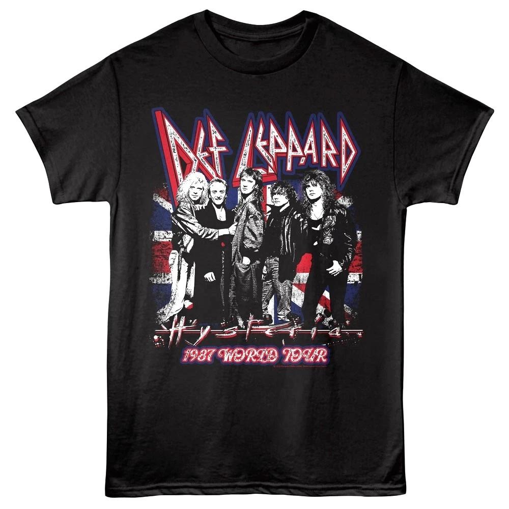 Def Leppard Hysteria Tour UK 1987 Men s T Shirt 4XL