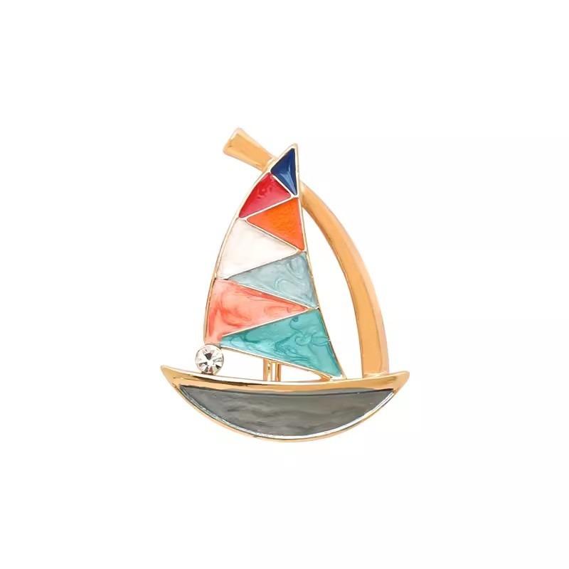Sailboat Brooch, High-end Feminine Charm, Smooth Sailing Corsage, Niche and High-end Design Sense Brooch