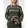 Women's Early Autumn Loose Thin Casual Fashion Collision Splicing Long-sleeved Blouse Pullover Wool Sweater