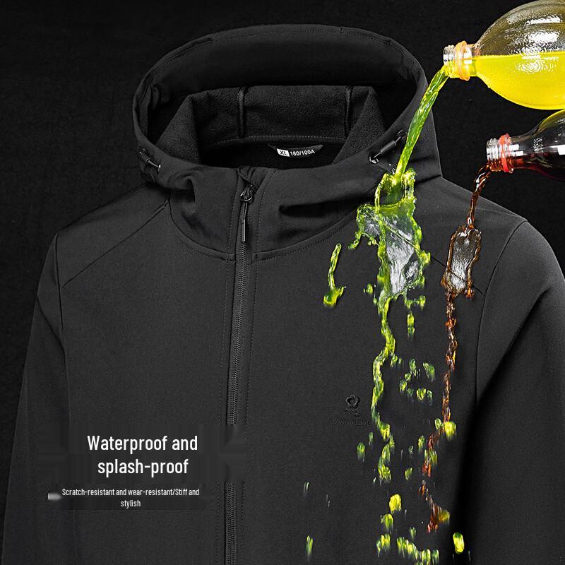 MONTAGUT Men's Water Repellent Fleece Lined Hooded Outdoor Jacket