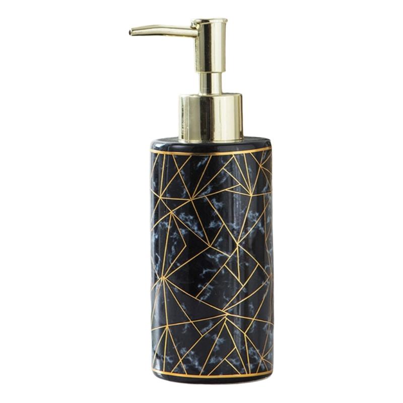 Ceramic Marble Lotion Dispenser 63mm Bottom Diameter Modern & Elegant for Bathroom & Kitchen Use Makeup Liquid Container