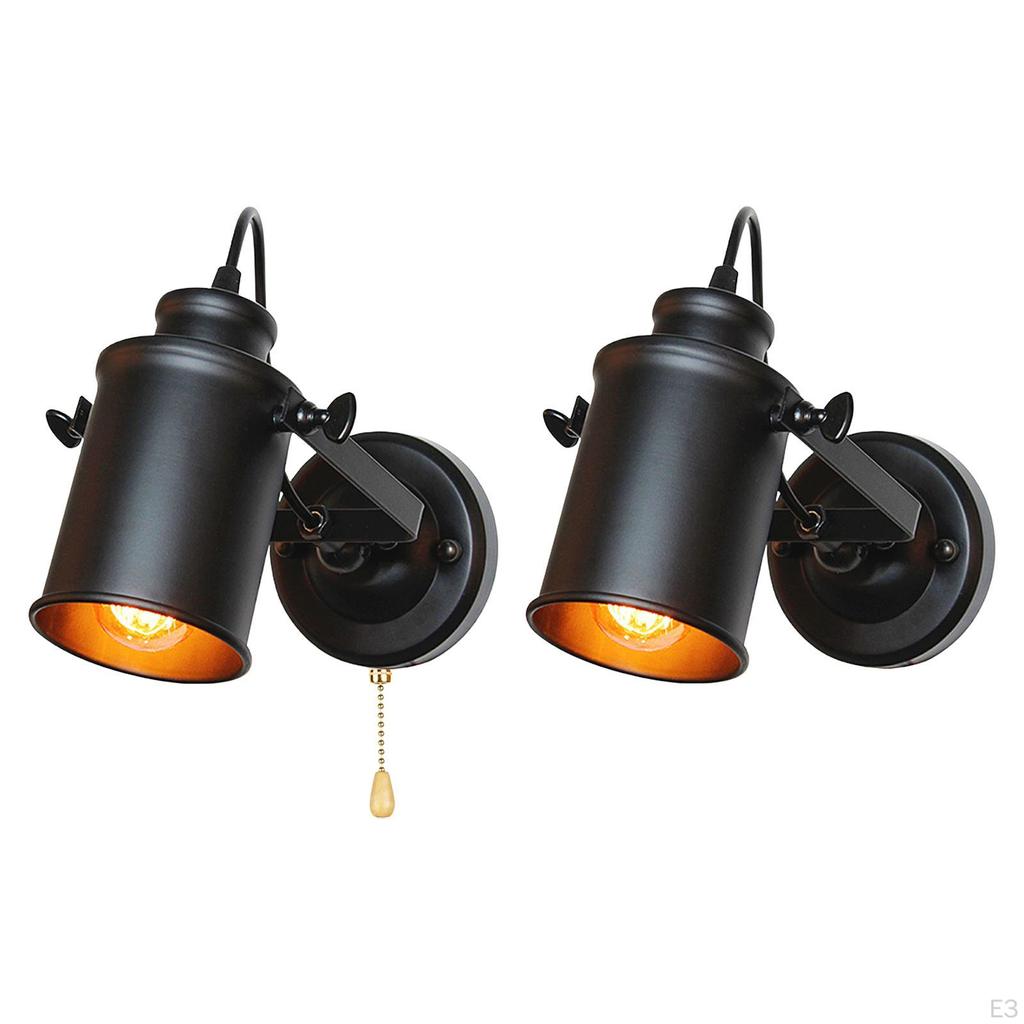 Schwarze Industrielle Wandleuchte Retro Downlight Aufputz Leuchte Lampe für Veranda Badezimmer