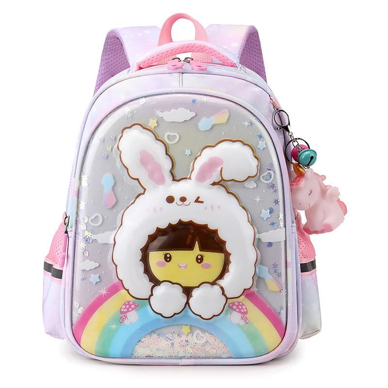 Adorable Cartoon Kids Backpack Large Capacity Nylon For Boys And Girls School Use
