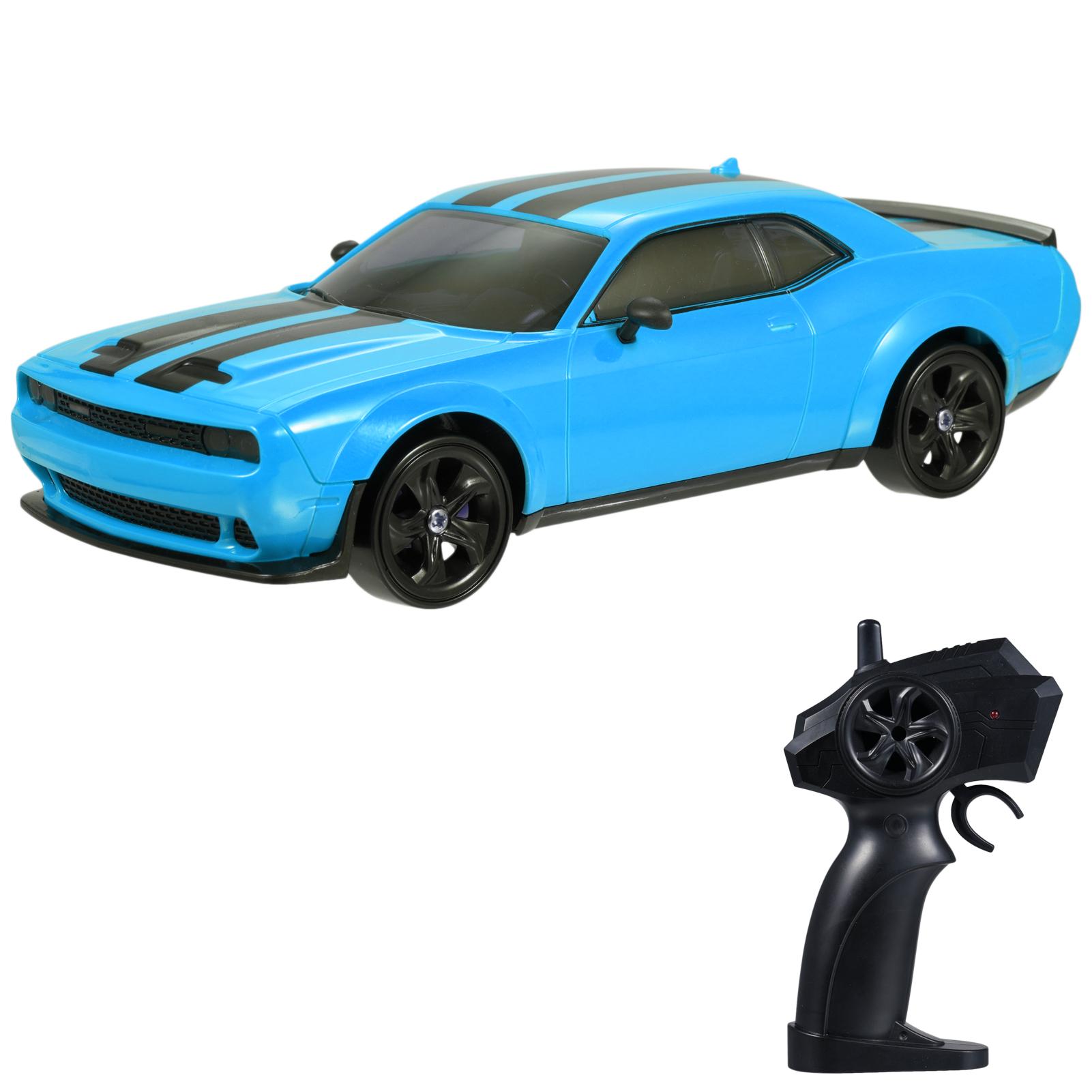 

Дрифт-кар з дистанційним керуванням, 2,4 ГГц повнопривідний електричний гоночний автомобіль зі світлодіодними ліхтарями, 2 перезаряджаються синій