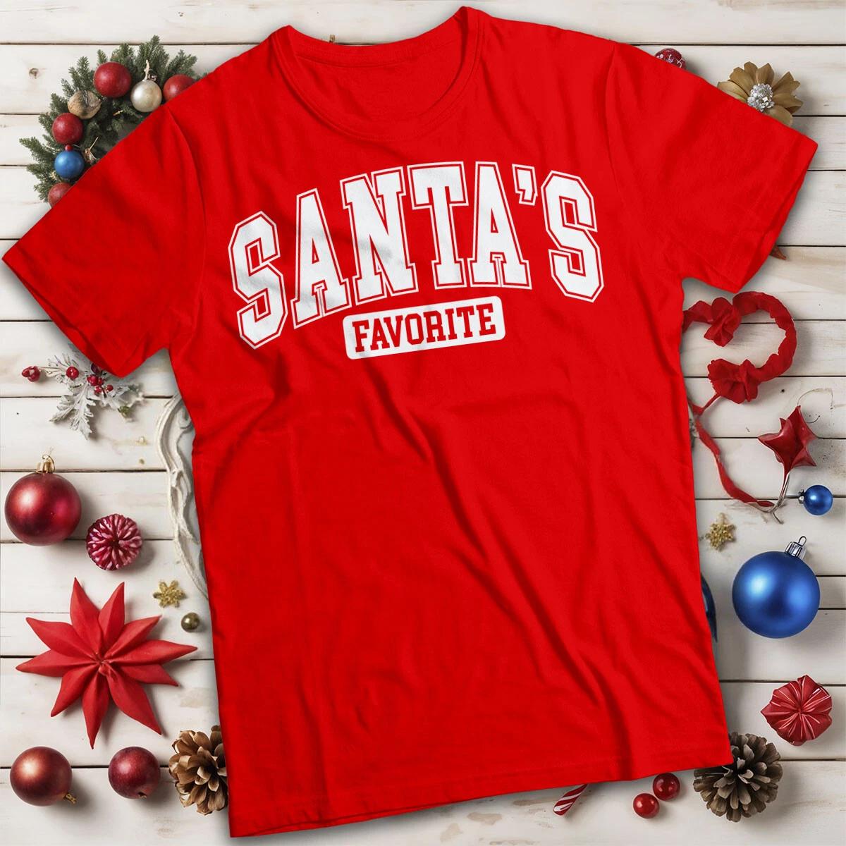 Santa s Favorite Christmas T-Shirt Tee #MC 110