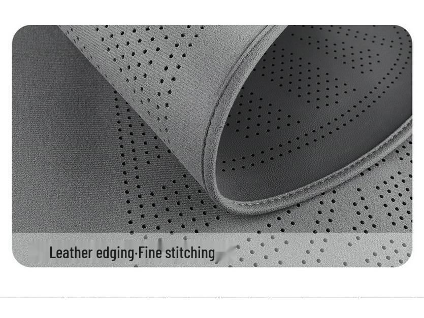 Universal Perforated Suede Leather Car Seat Cushion - Breathable for All Seasons