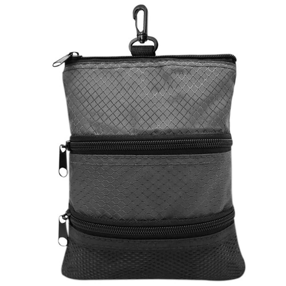 Portable Golf Storage Bag Three Layer Golf Pouch Accessories Carrier Golf Ball Bag Traveling