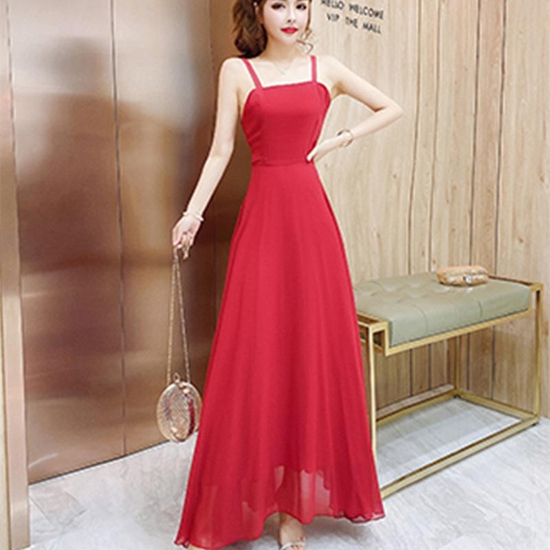 Women's 2025 Summer Chiffon Spaghetti Strap Dress - Stylish Goddess Mesh Two-Piece Skirt Set