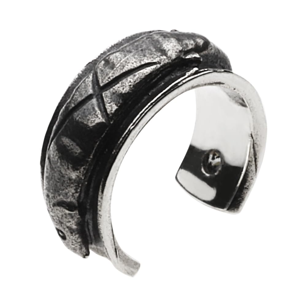 

Grilled Pacific Saury Ear Cuff White Zirconia 925 Silver e2046 [Cenote] [Silver Accessories]