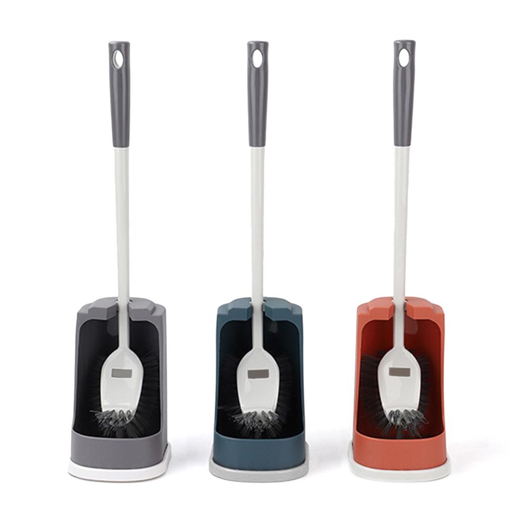 Toilet Brush & Holder Set Toilet Brush Deep Cleaning Toilet Brush with Edge Cleaner Flexible Toilet Brush Holder