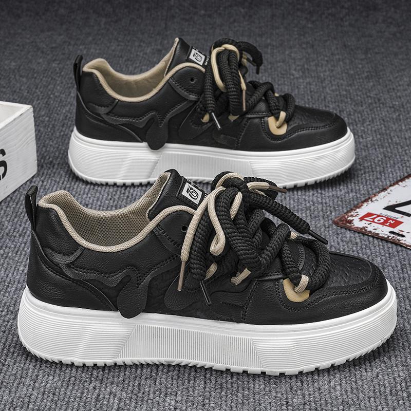 Bílé vulkanizované tenisky Pánské Punk Platforma Vycházkové boty Pro muže Street Styl Dobrá kvalita Ležérní Sport Basketbalové Tenisky Muži