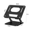 Adjustable Aluminum Alloy Laptop Stand with Cooling Riser and Rotating Feature