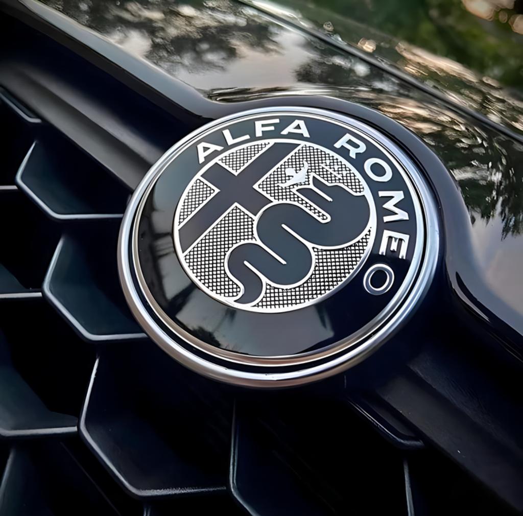 9 szt./zestawów Odznaka na maskę, bagażnik, kierownicę samochodową 60 mm 10-pinowa Nakładka na środek felgi ze stopu dla Alfa Romeo Brera Spider Giulietta Mito Giuli