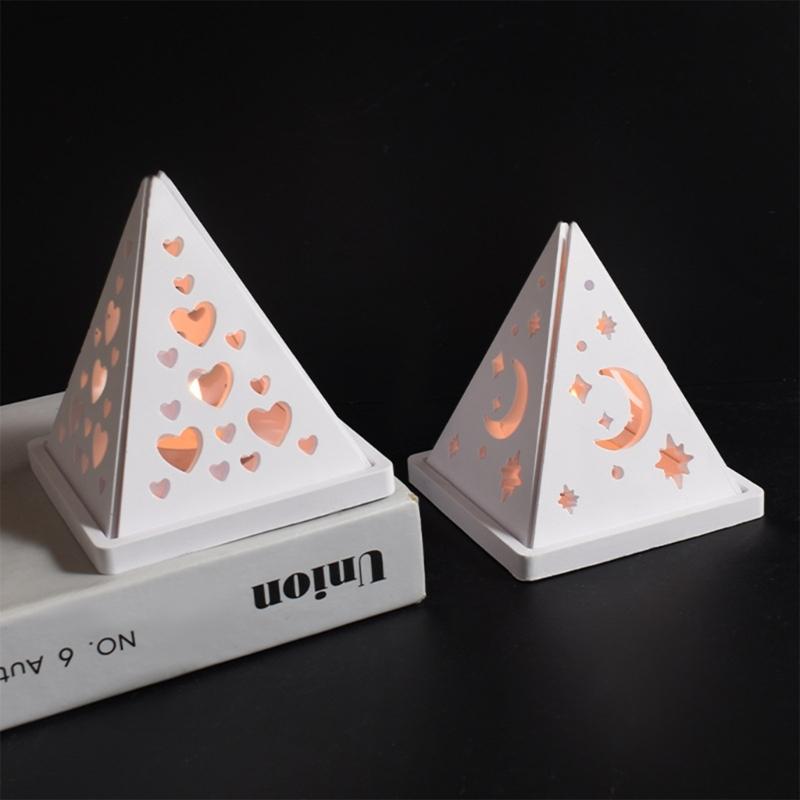 Flexible Silicone Candle Mould for Personalize Pyramid Designs Portable for Festival Occasions and Home Decoration