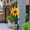 Sunflower Windmill Garden Stake Ornaments Outdoor Metal Wind Spinner Garden Patio Decoration for Garden Yard Patio Decor