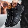 Mens Large Size Handmade Genuine Leather Men Boots Comfortable Ankle Boots for Men Casual Shoes Autumn Winter Men Shoes