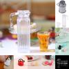 Hot1/12 Dollhouse Miniature Accessories Mini Kettle Teapot Cups Simulation Furniture Tea Pot Kitchen Model Playthings designed for Doll House