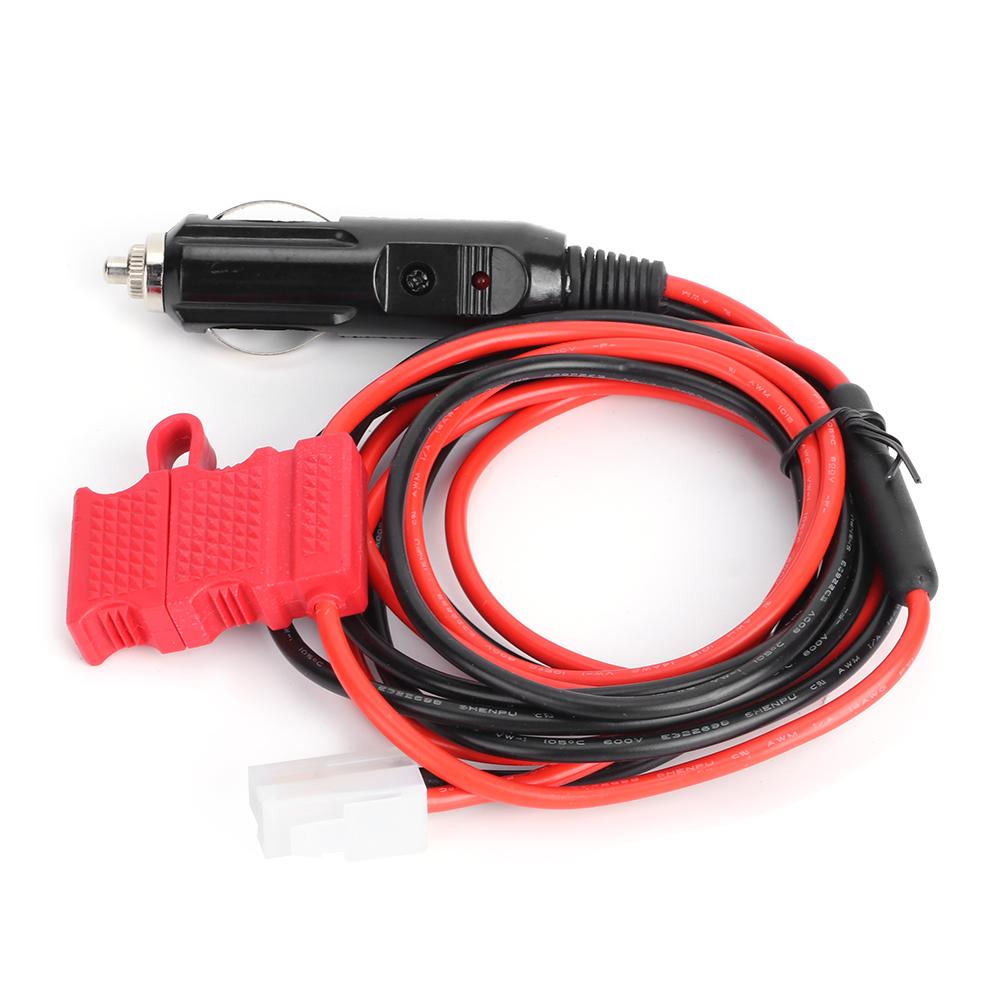 1.5m 4.9ft 12V Cigarette Lighter Car Radio Power Cable T Shaped 2Pin Cord Fit for Kenwood TM201B