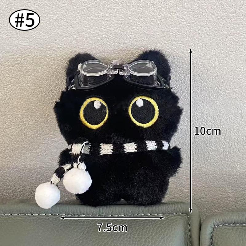 

Black Cat Keychain Accessories Plush Stuffed Kitten Pendant Kawaii Cat Couple Keyrings Bag Charm Birthday New Year Party Favors