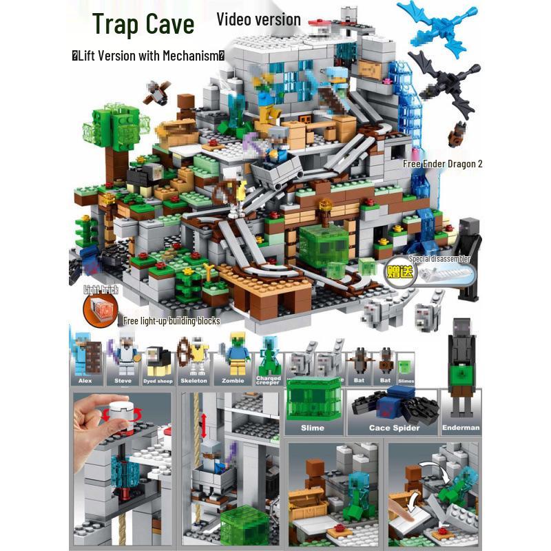 World Assembly Chinese Building Blocks: Cave Village Set for Kids