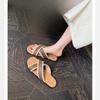 Versatile Shoes Woven Shoes Crossed One-line Versatile Sandals Dragging Women's Shoes New Style Shoes Devotion