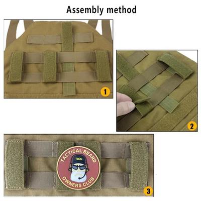 4ks Molle Adaptér ID Panely na Záplaty Panel Vesta Batoh Záplata Suchý Zip Převodník Páska Páska Molle Armádní Vesta Příslušenství