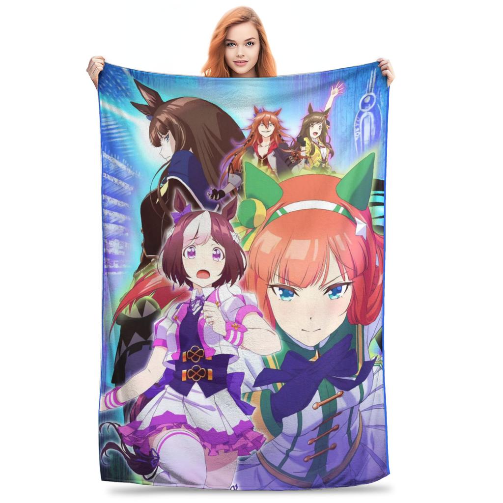 Prettys Derbys Horse Girls Blankets  Warm Soft Aesthetic Plush Throw Blanket For Girls Boys Home Decor Bedspread Bed Cover