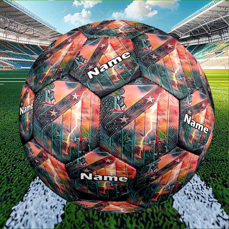 Custom Name Personalized Football team-A Print Size 5 Soccer Ball Training & Match Football, for Team, Kicking, Gift for Football Enthusiasts