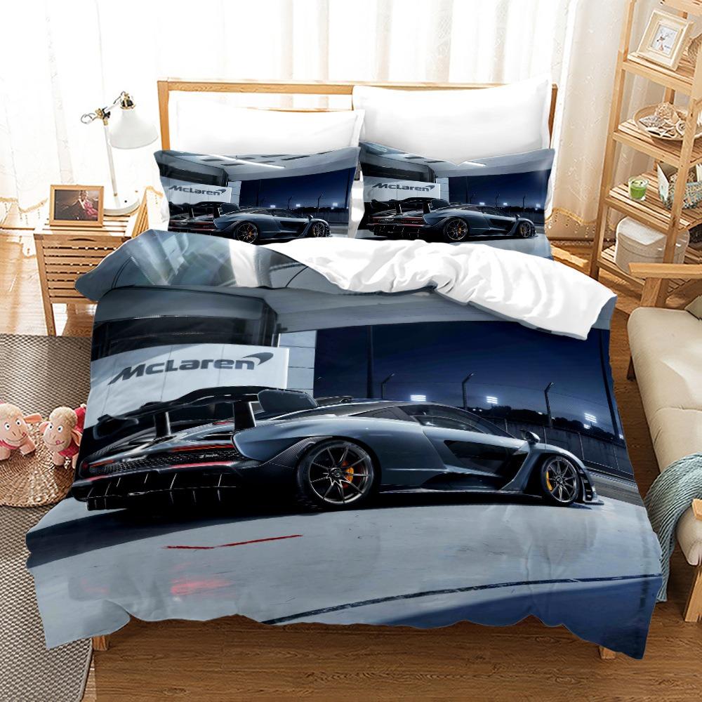 Luxury Car Duvet Cover Set Cartoo Bedding Set for Kids Boys Polyester Bedding Set King Size