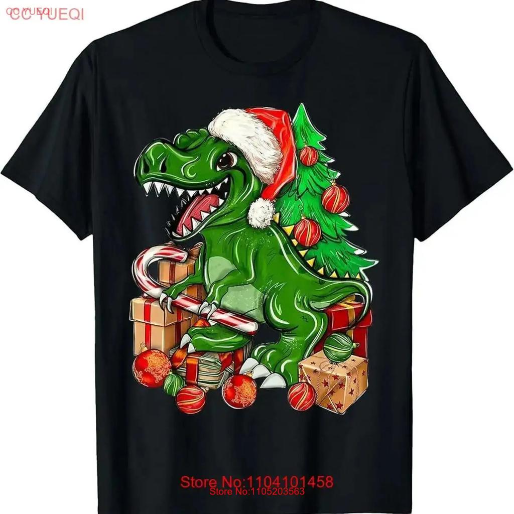 Dinosaur T Rex Tree Christmas Sweater Xmas Pet Dino Trex Shirt Vintage Streetwear Casual Stretched Slightly Graphic