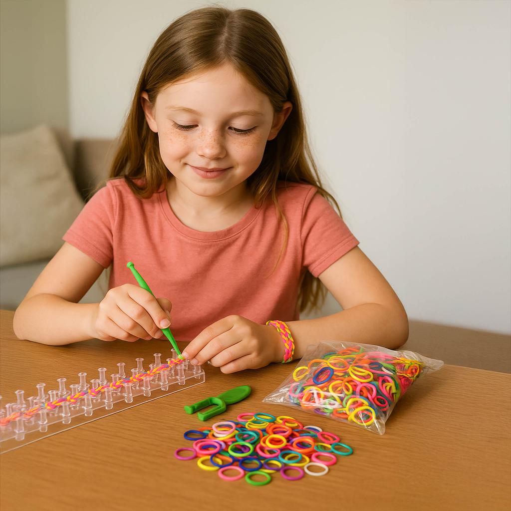 Bc Zestaw Diy Do Robienia Bransoletek Biżuterii Gumki Loom Bands Dla Dzieci