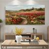 Abstrakte Leinwandposter und Drucke Wandbild für Wohnzimmer Mohnfelder Landschaft Impressionistisches Ölgemälde