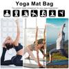 Portable 72cm Yoga Mat Bag with Adjustable Shoulder Strap and Storage Pocket Women Sports Gym Mat Bag Print Backpack Carrier Bag