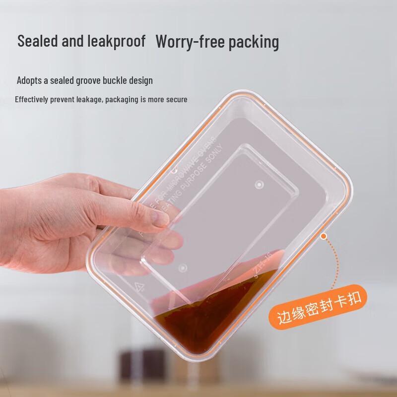Miaojie 750ml Disposable Square Plastic Take-Out Bowls