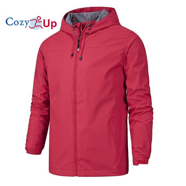 

Cozy Up Мужская куртка с капюшоном, ветровка, ветрозащитная и водонепроницаемая куртка для отдыха на природе, 6 цветов в наличии 5XL красный