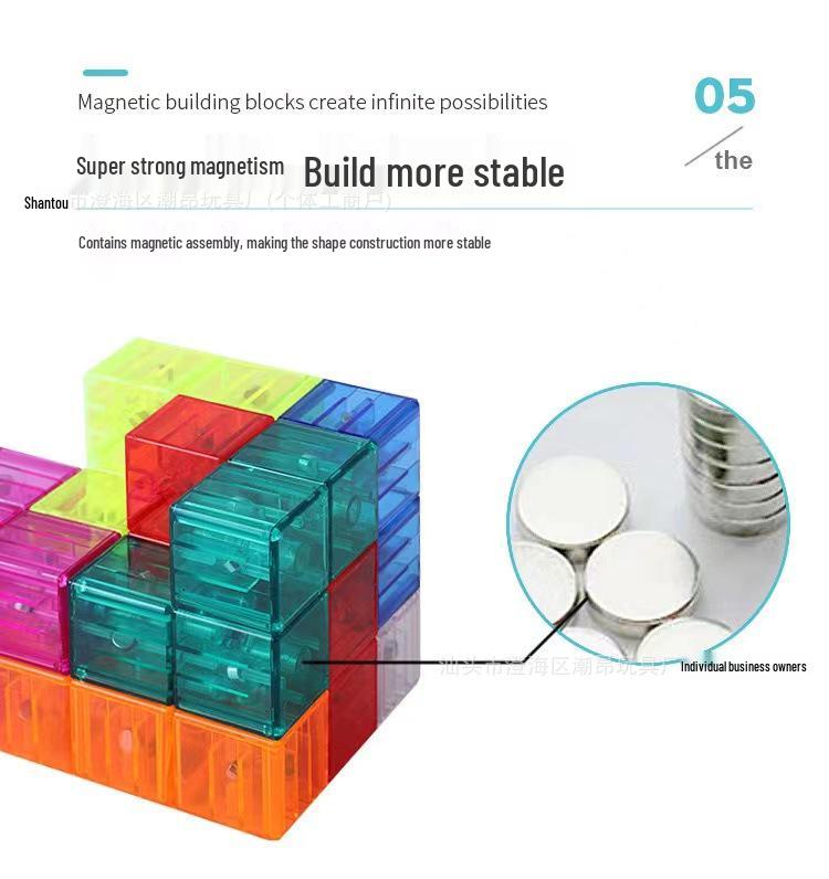 Magnetic Building Blocks: Magic Soma Cube Set for Kids