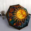 Sunshine Mandala Wall Art: Vibrant Circular Design for Home DecorUmbrella, Portable 3-Fold Umbrella for Men & Women,Christmas Gift ES324