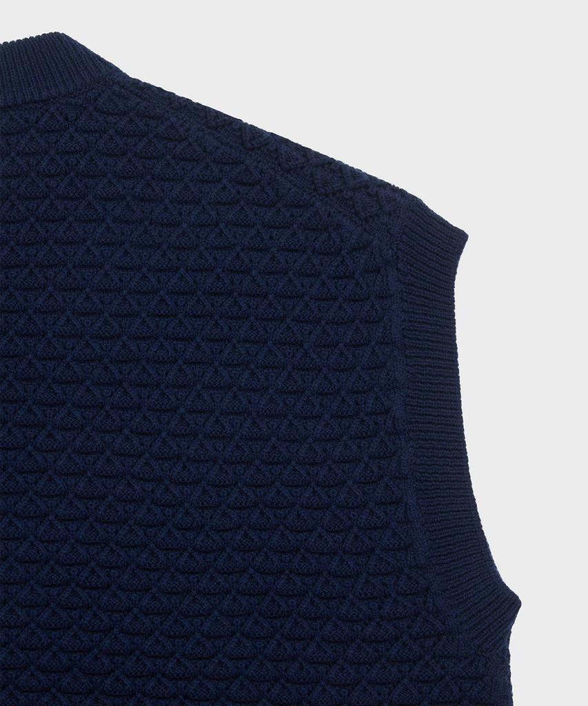 Yaitch Eyelet Knit Merino Wool Vest - Dark Denim