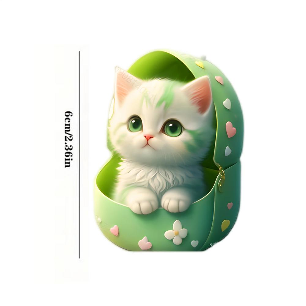 2D Acrylic Car Air Conditioning Vents Aromatherapy Cute Cat Animal Clip Air Outlet Freshener Auto Interior Accessories