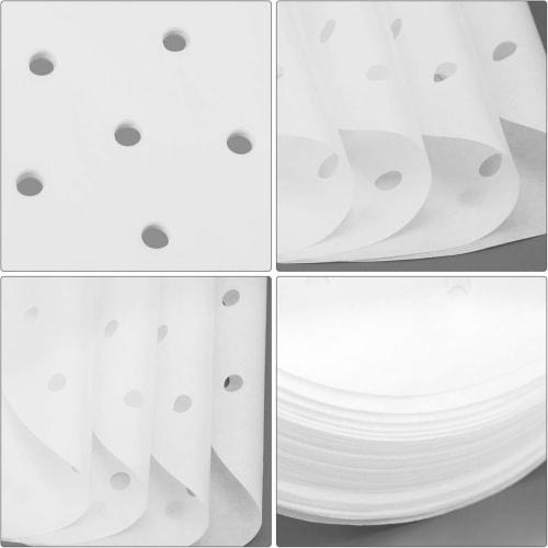 Meltryllis Steamer Sheets (50 Sheets) 17.8cm, Disposable Steaming Paper for Cooking, Non-Stick, High-Temperature Resistant, Food-Grade Material, Porou