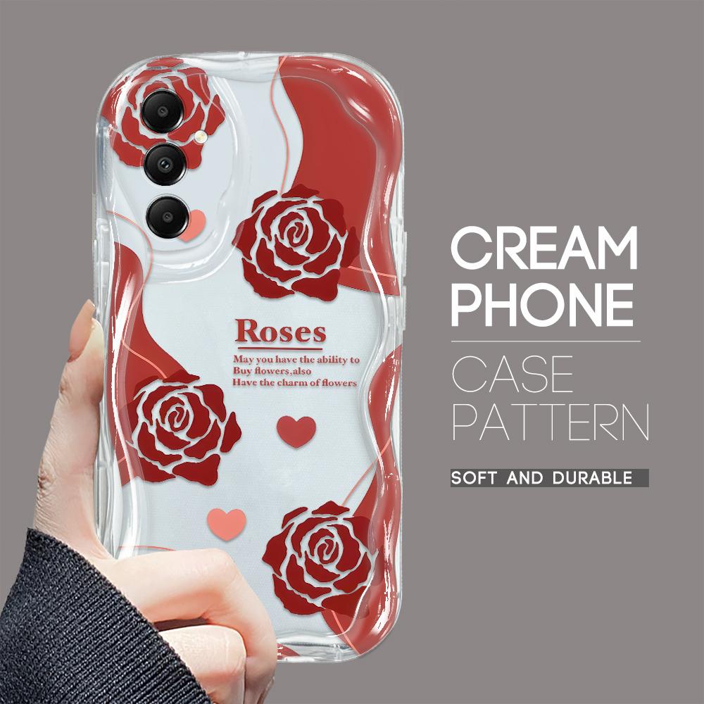 

Милый мультяшный узор, кремовая текстура, мягкий силиконовый чехол с волнистыми краями, чехол для телефона Samsung Samsung F05 прозрачный