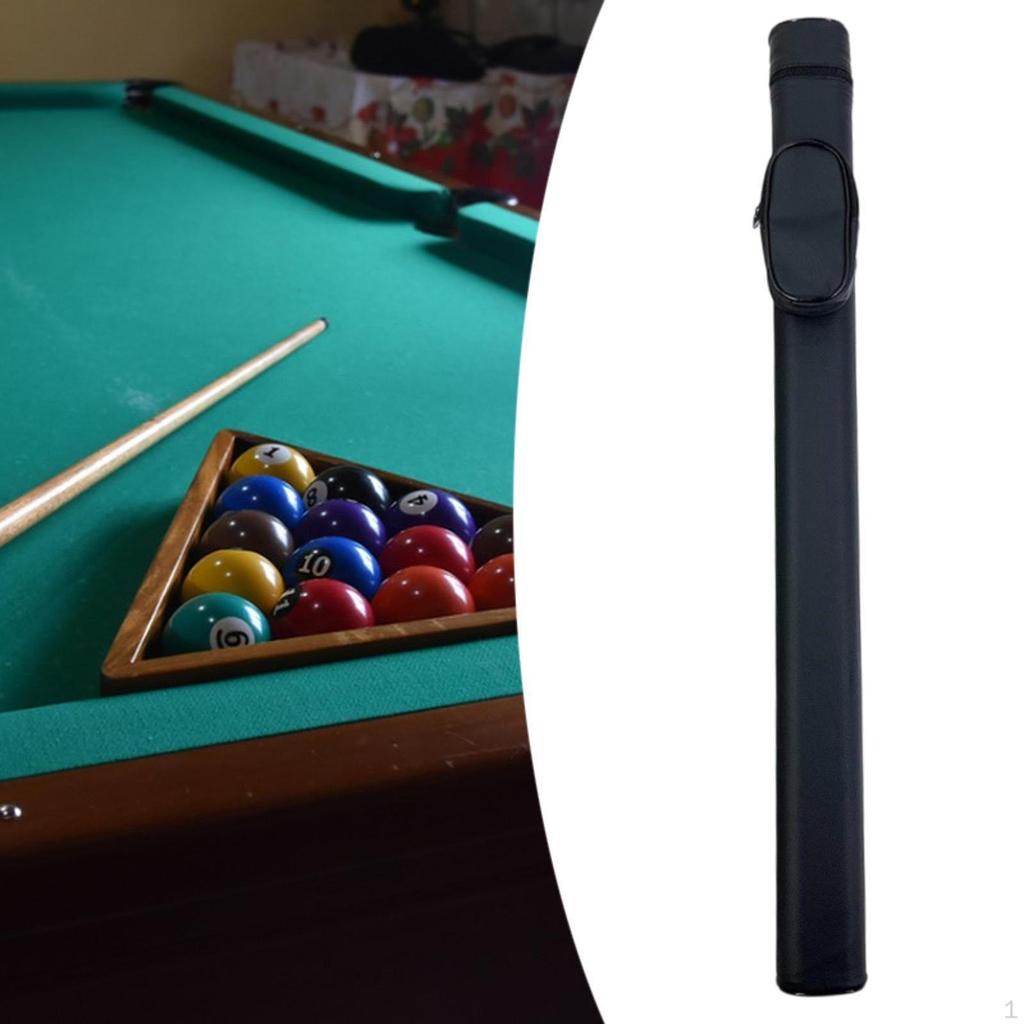 Billiard Cue Carry Case Pool Bag Anti Scratch Easy to Portable PU Leather Snooker Storage